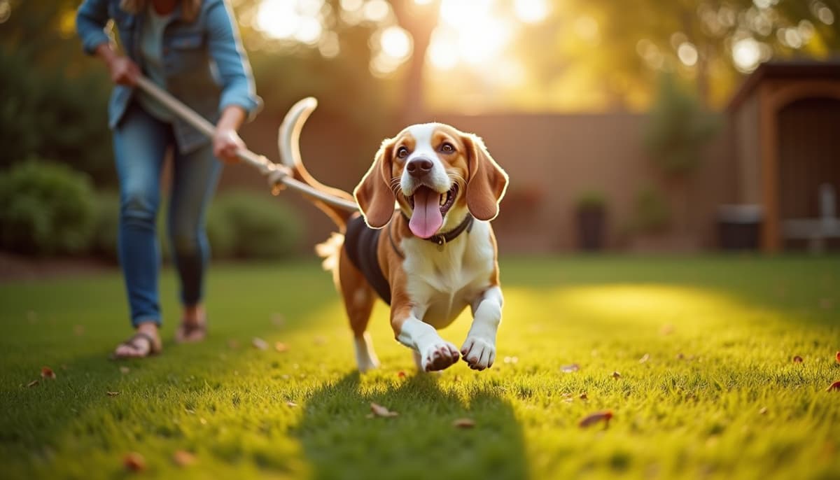 A dog on a walk — Mobile Vet for Senior Dogs in Denver, CO