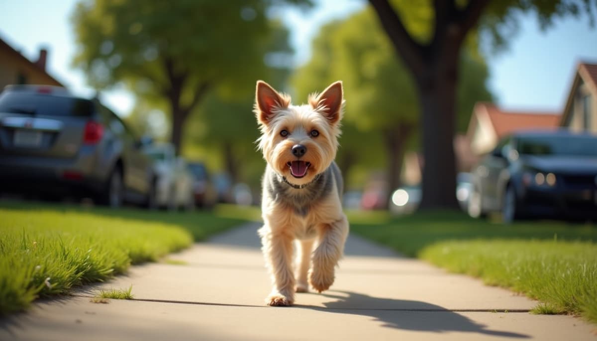 A dog on a walk — Mobile Vet for Senior Dogs Detroit MI