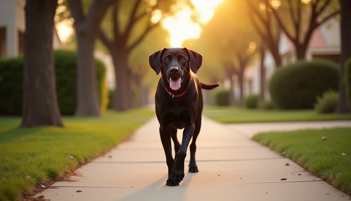 A dog on a walk — Mobile Vet for Senior Dogs in El Paso, TX