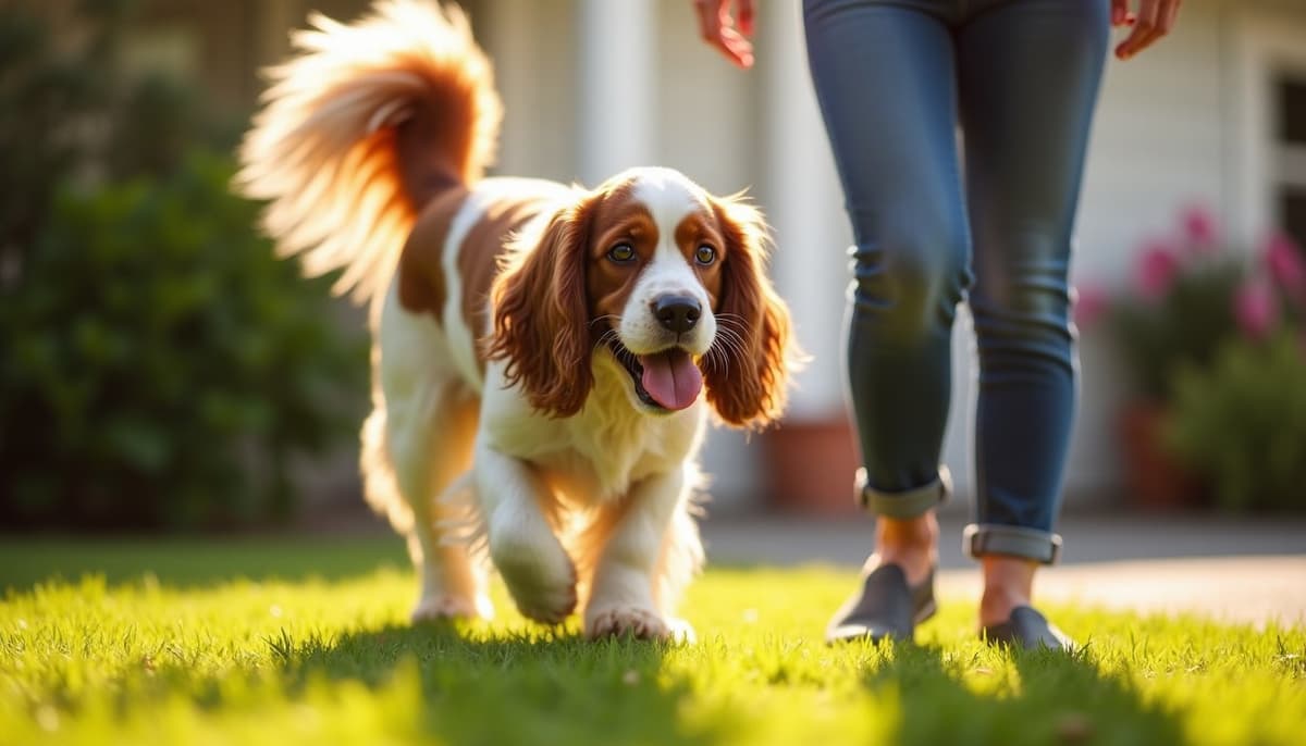 A dog on a walk — Mobile Vet for Senior Dogs in Eugene, OR