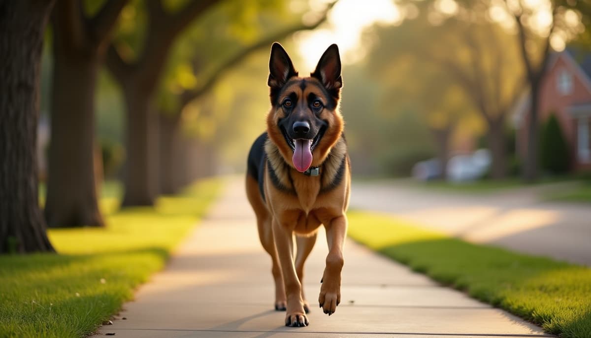A dog on a walk — Mobile Vet for Senior Dogs in Grand Prairie, TX