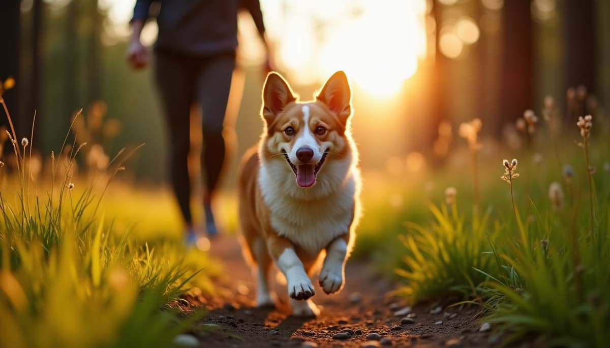 A dog on a walk — Mobile Vet for Senior Dogs in Gresham, OR