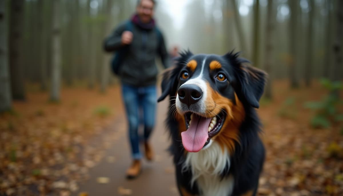 A dog on a walk — Mobile Vet for Senior Dogs in Indianapolis, IN
