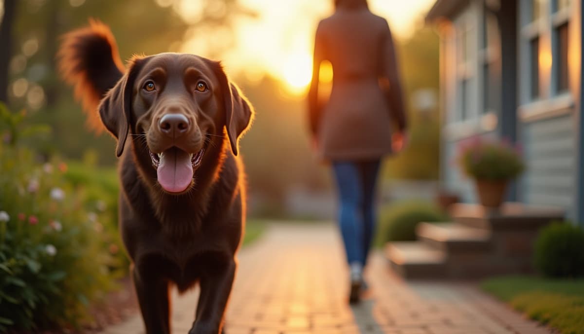 A dog on a walk — Mobile Vet for Senior Dogs in Lexington, KY