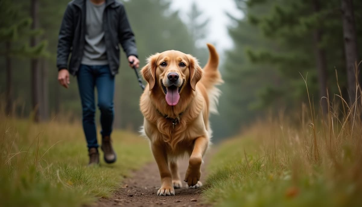 A dog on a walk ā Mobile Vet for Senior Dogs in Lincoln, NE