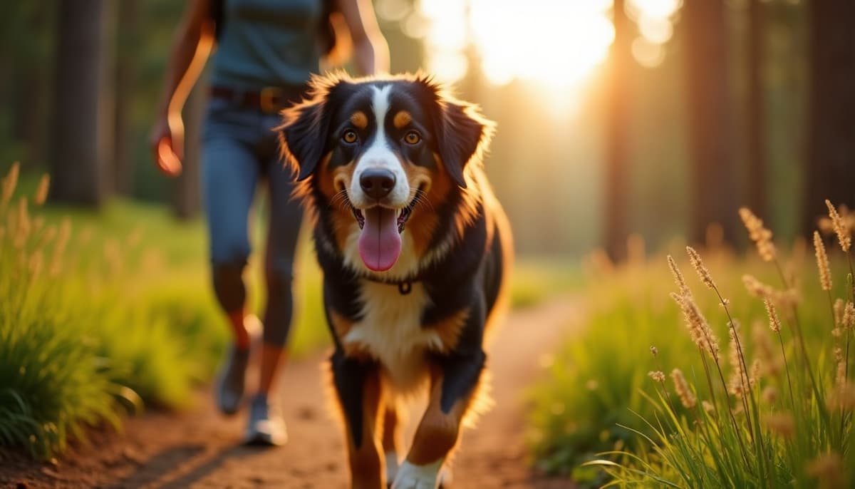 A dog on a walk — Mobile Vet for Senior Dogs Louisville KY