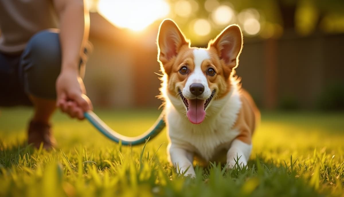 A dog on a walk — Mobile Vet for Senior Dogs in Lubbock, TX
