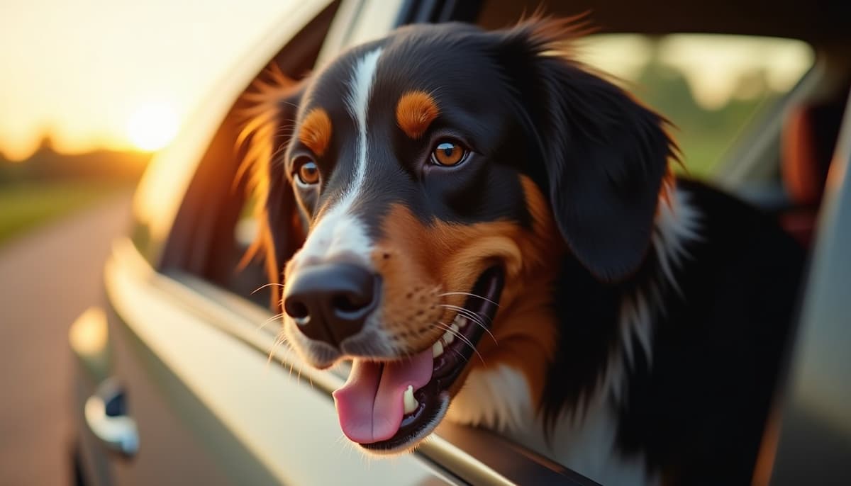 A dog on a walk — Mobile Vet for Senior Dogs in Macon, GA