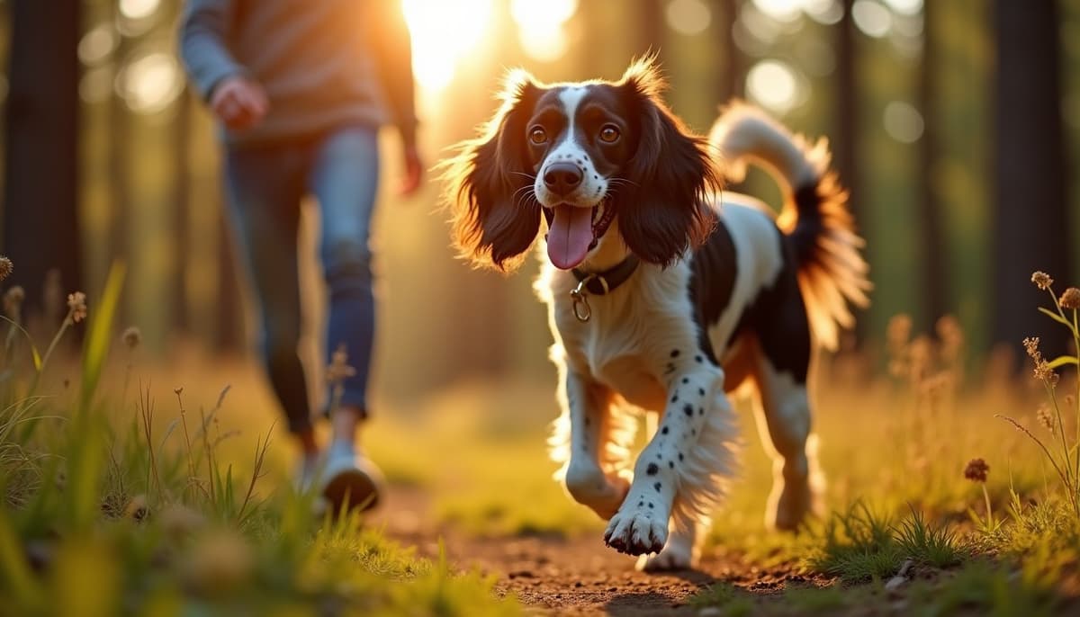 A dog on a walk — Mobile Vet for Senior Dogs in Moreno Valley, CA
