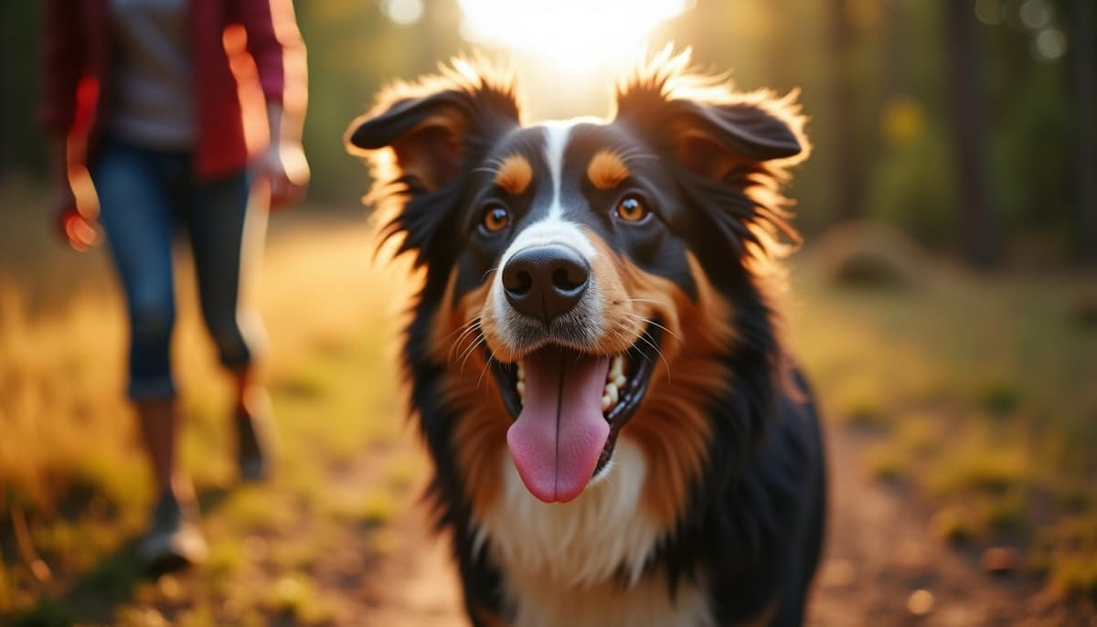 A dog on a walk — Mobile Vet for Senior Dogs New Haven CT