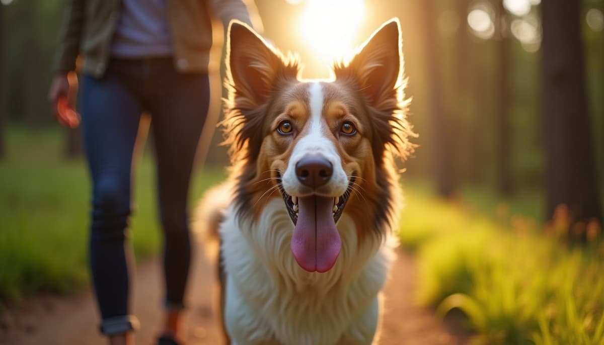 A dog on a walk — Mobile Vet for Senior Dogs New Orleans LA