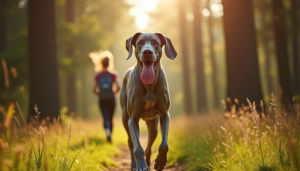 A dog on a walk — Mobile Vet for Senior Dogs in Providence, RI