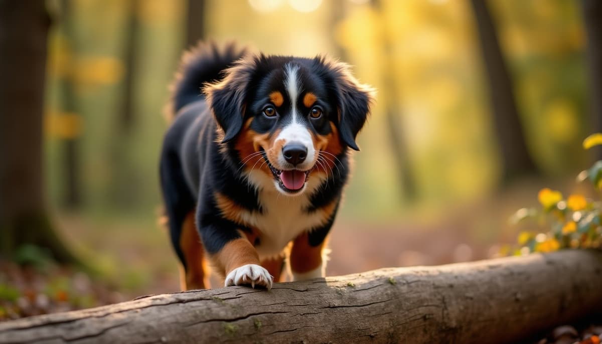A dog on a walk — Mobile Vet for Senior Dogs in Roseville, CA