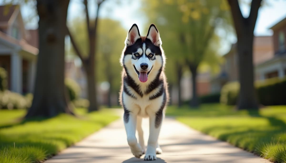 A dog on a walk — Mobile Vet for Senior Dogs Sacramento CA