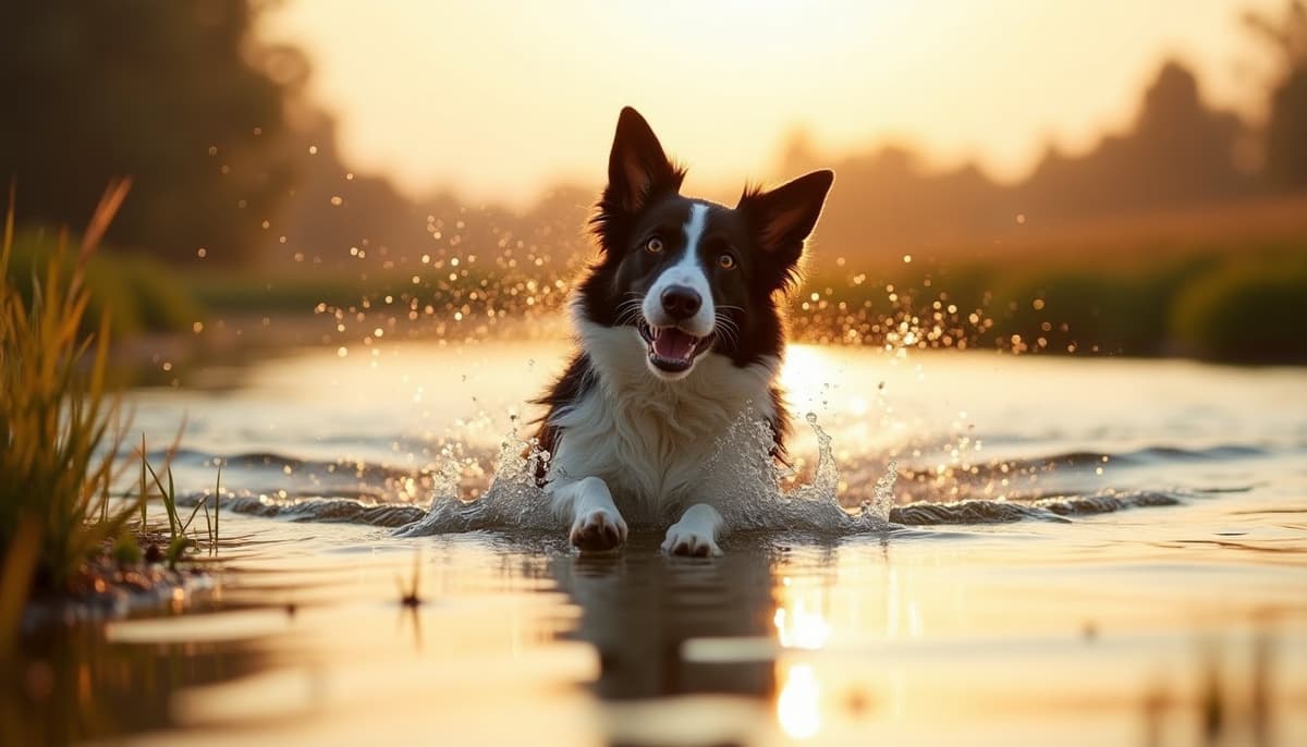 A dog on a walk — Mobile Vet for Senior Dogs in Santa Clara CA