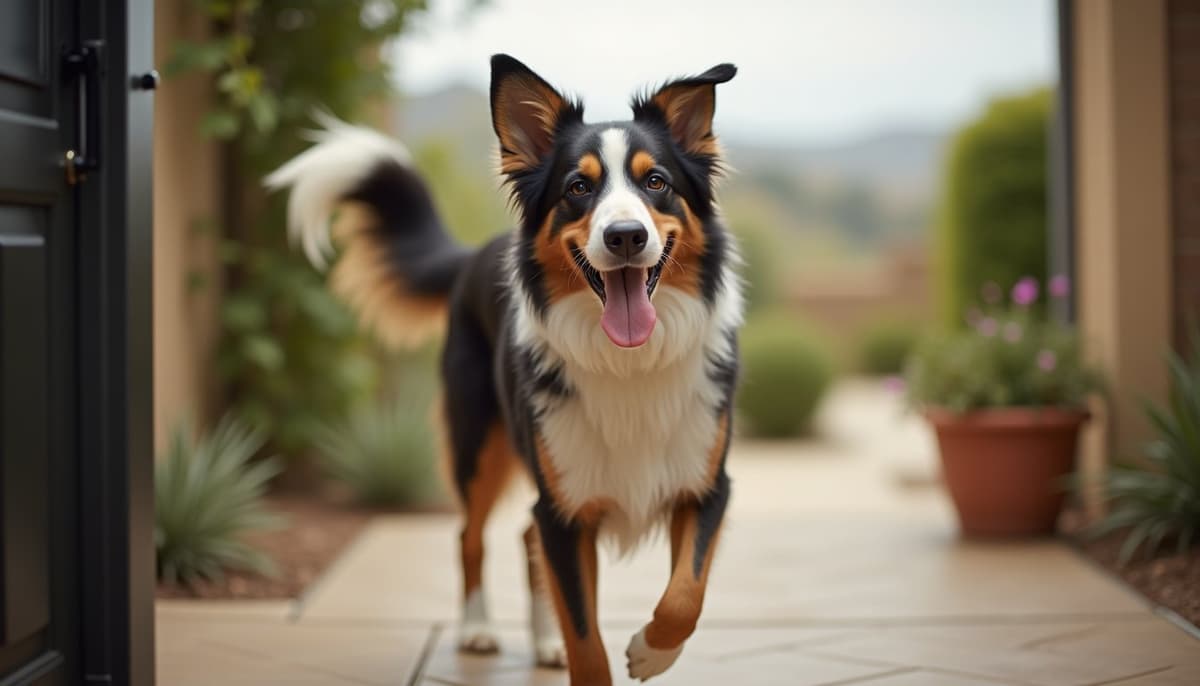 A dog on a walk — Mobile Vet for Senior Dogs in Temecula, CA