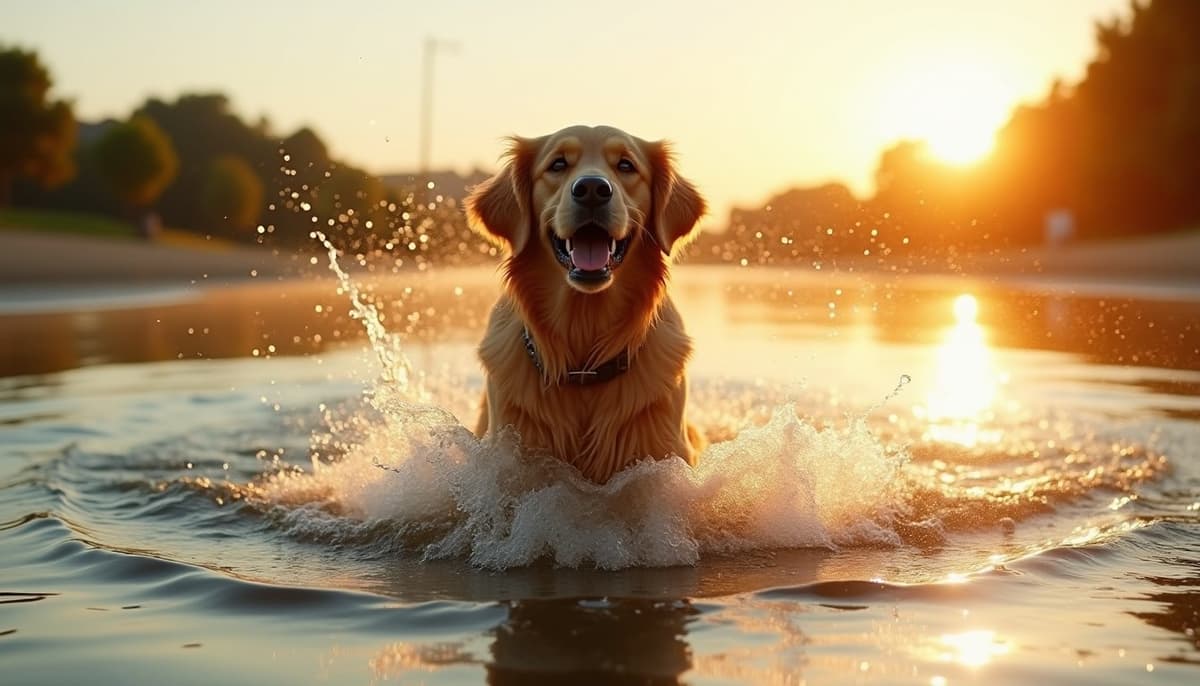 A dog on a walk — Mobile Vet for Senior Dogs in Vallejo, CA