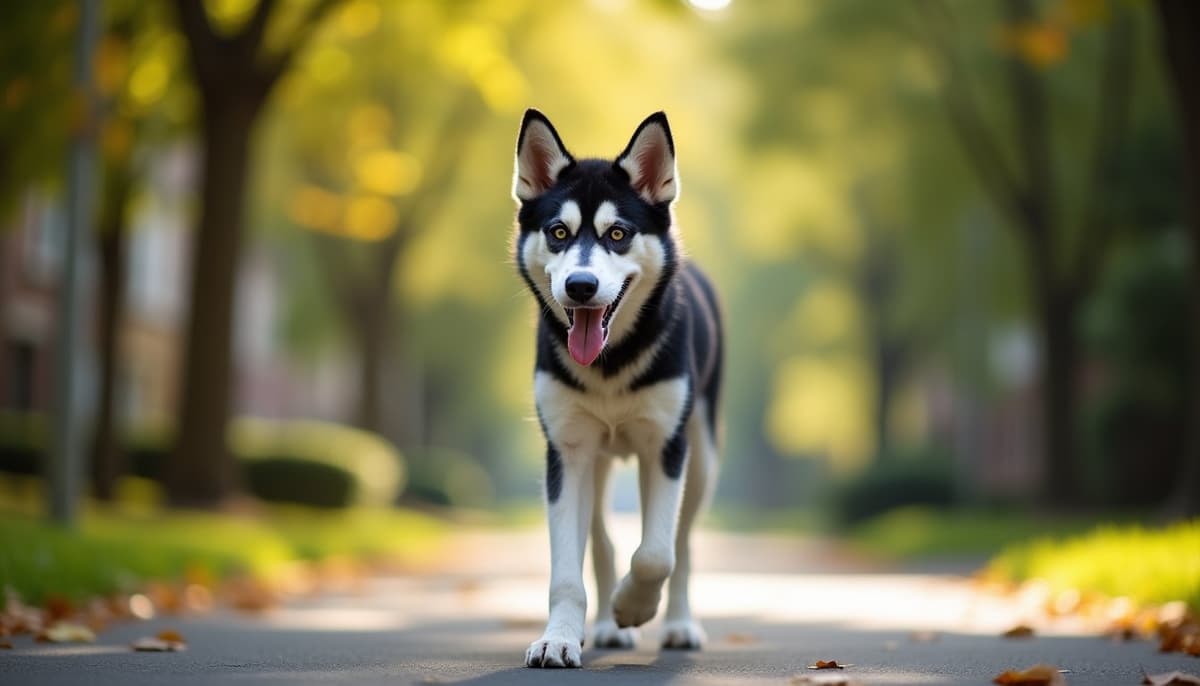 A dog on a walk — Peptides for Dogs in Cary, NC