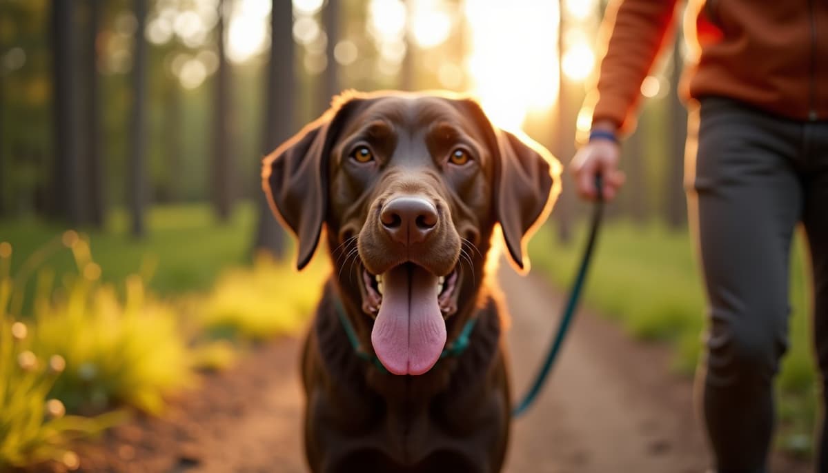 A dog on a walk ā Peptides for Dogs in Fargo, ND