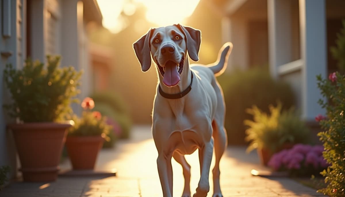 A dog on a walk — Peptides for Dogs in Frisco, NC