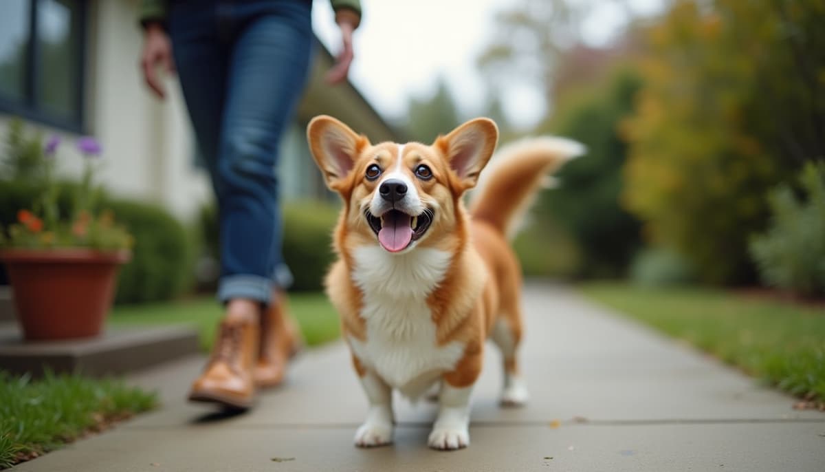 A dog on a walk — Peptides for Dogs in Garden Grove, CA