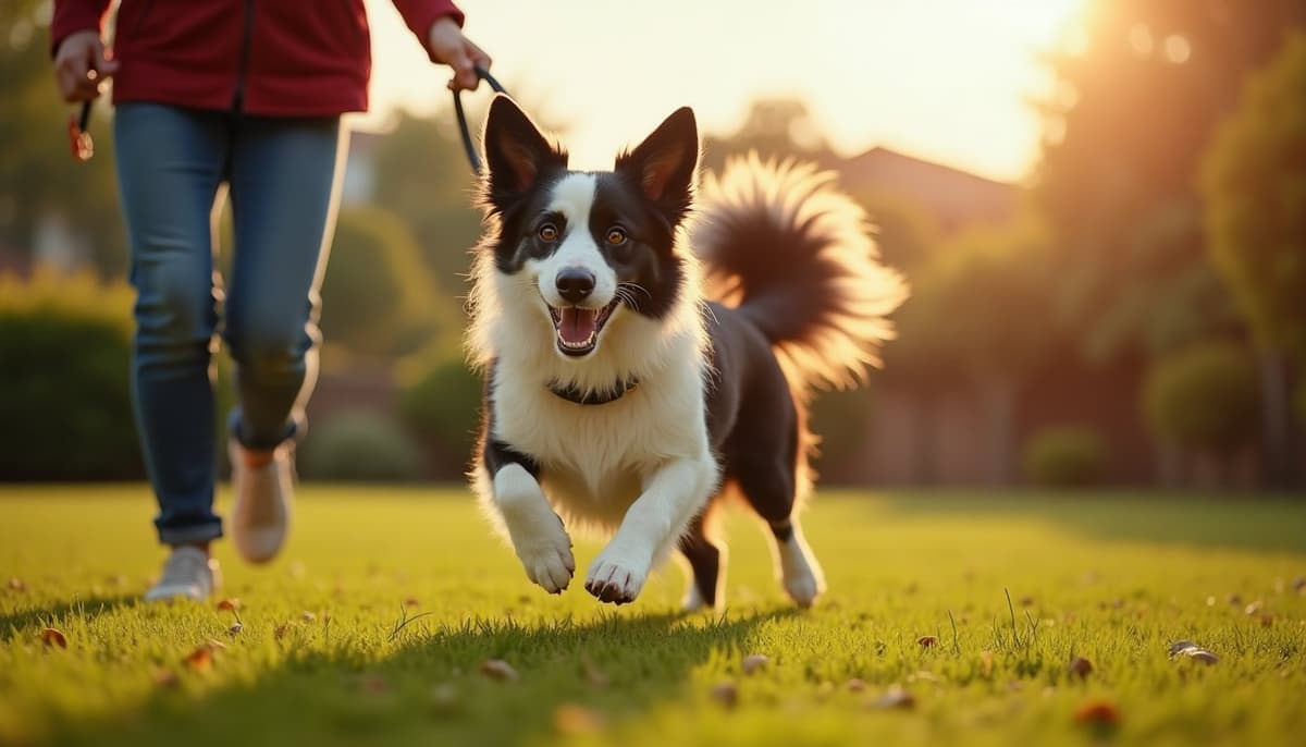 A dog on a walk — Peptides for Dogs in Irvine, CA