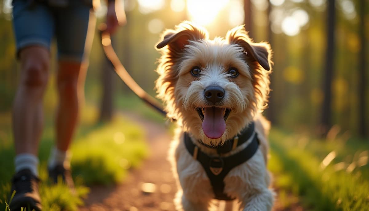 A dog on a walk ā Peptides for Dogs in Kansas City, MO