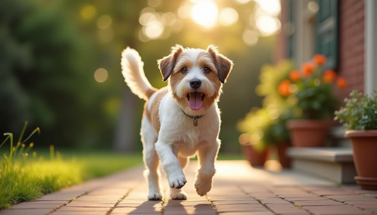 A dog on a walk ā Peptides for Dogs in Lowell, MA