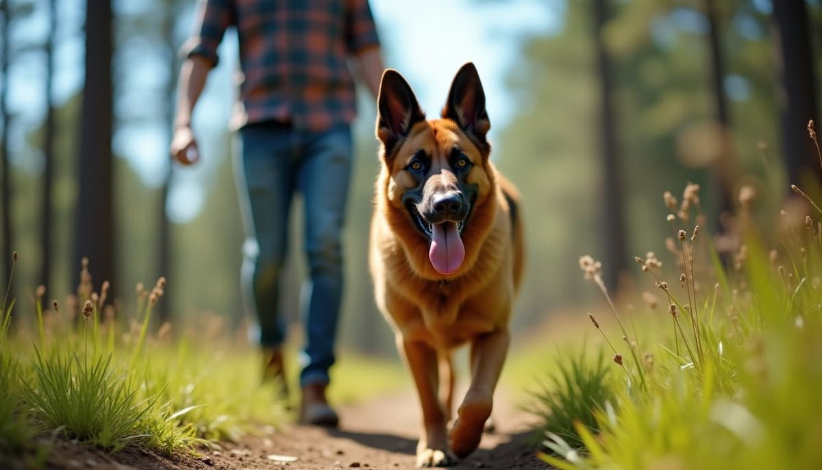 A dog on a walk — Peptides for Dogs in Mobile, AL