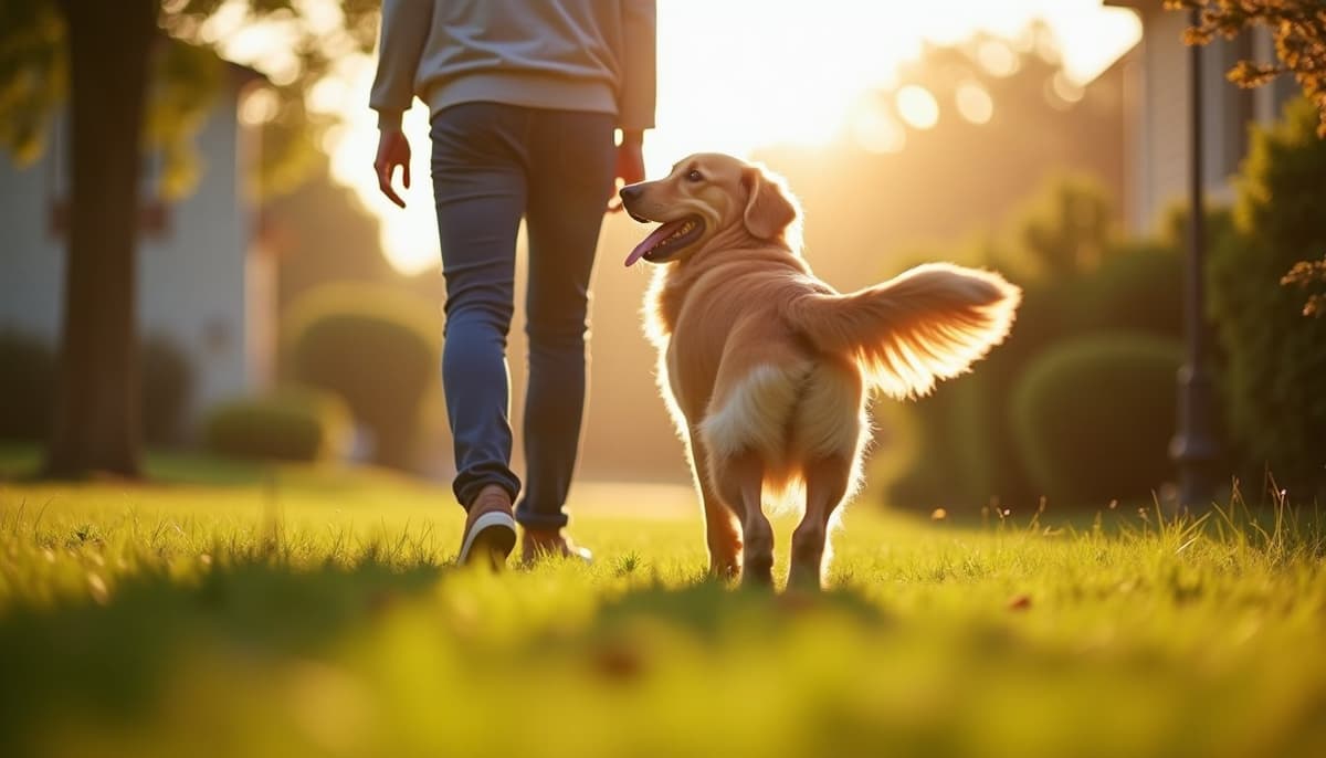 A dog on a walk ā Peptides for Dogs in Norman, OK