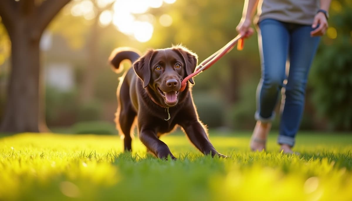 A dog on a walk — Peptides for Dogs in Oceanside, CA