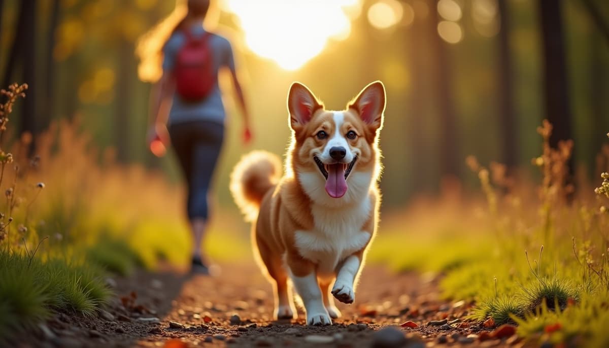 A dog on a walk ā Peptides for Dogs in Stamford, CT