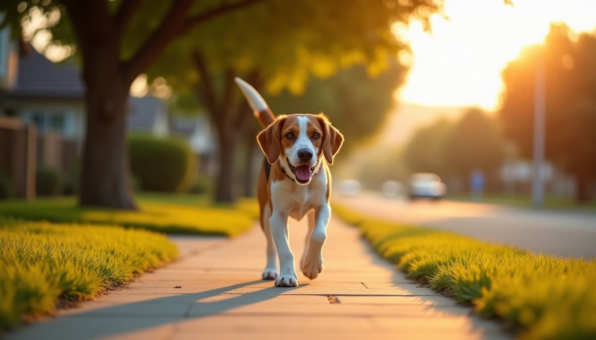A dog on a walk ā Peptides for Dogs in West Covina, CA