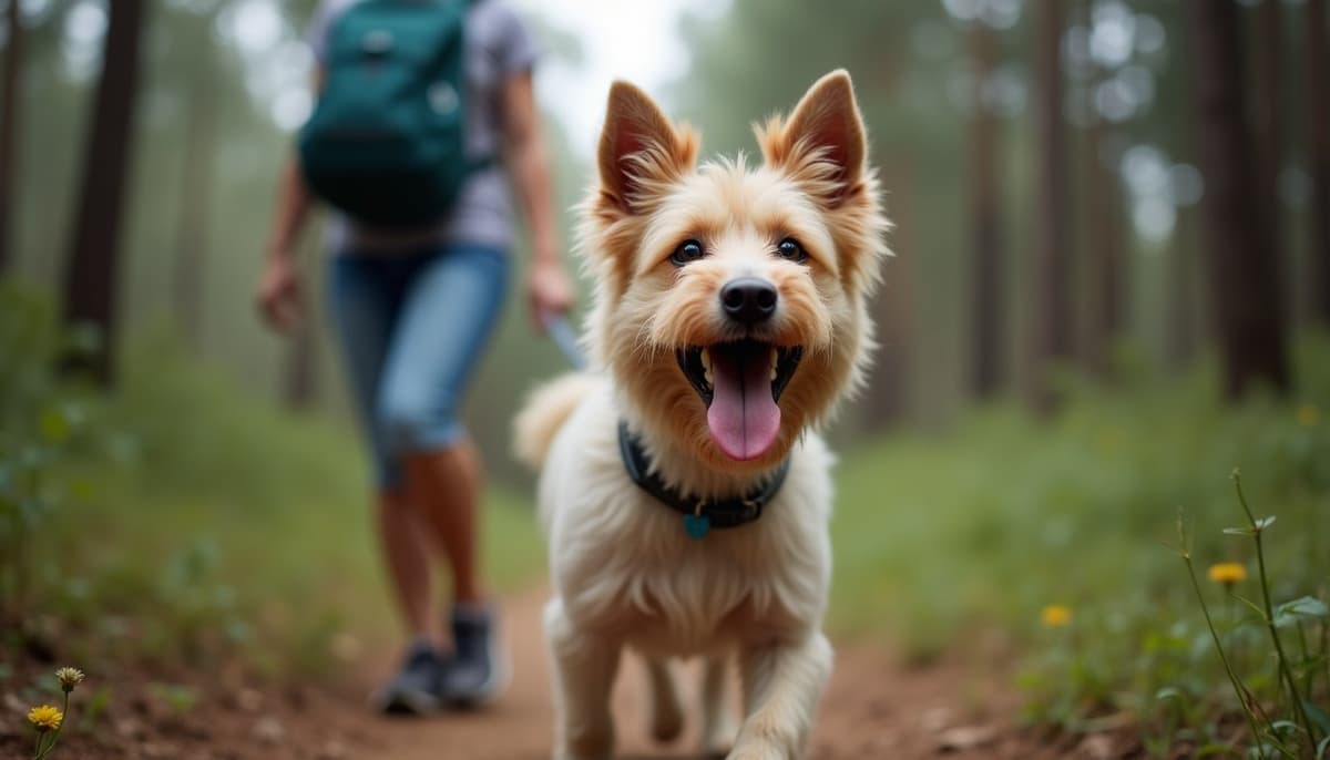 A dog on a walk — Peptides for Pets in Anaheim, CA for Dogs