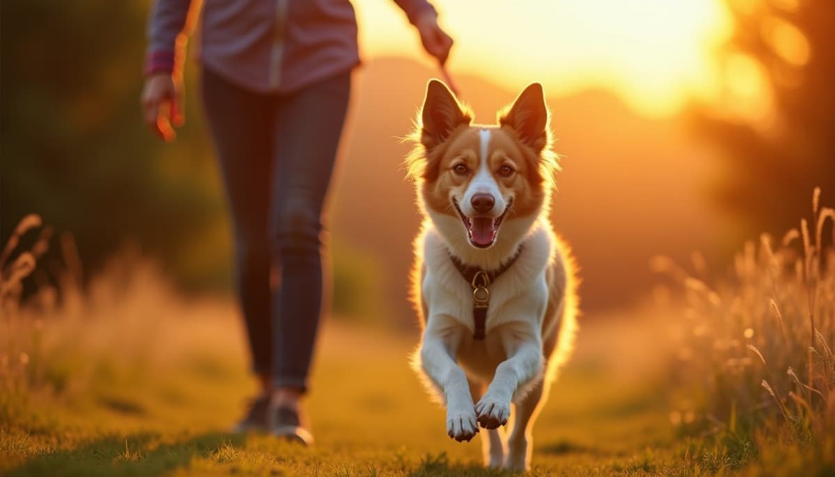 A dog on a walk — Peptides for Pets in Austin, TX for Dogs
