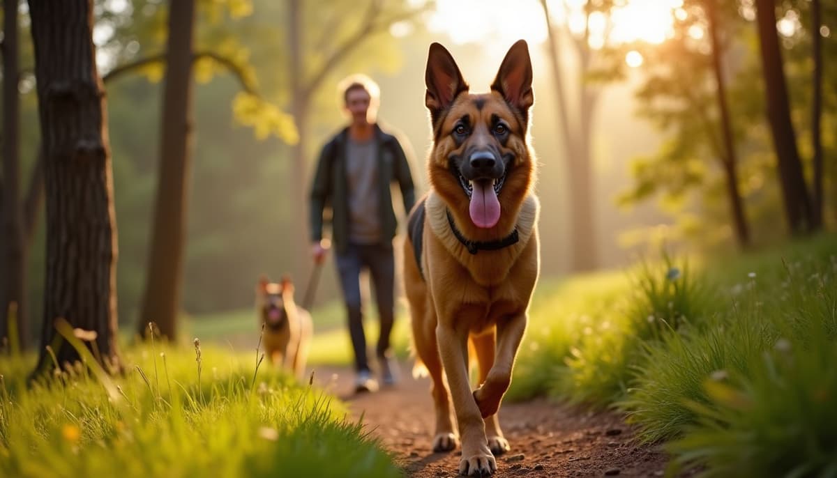A dog on a walk — Peptides for Pets in Charlotte NC for Dogs