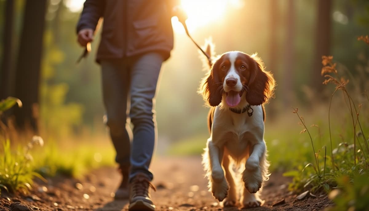 A dog on a walk — Peptides for Pets in Chicago, IL for Dogs