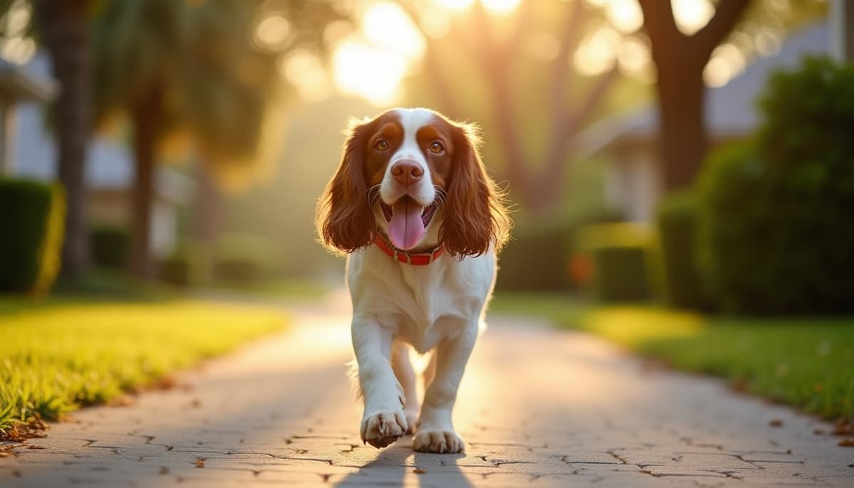 A dog on a walk — Peptides for Pets in Clearwater FL for Dogs