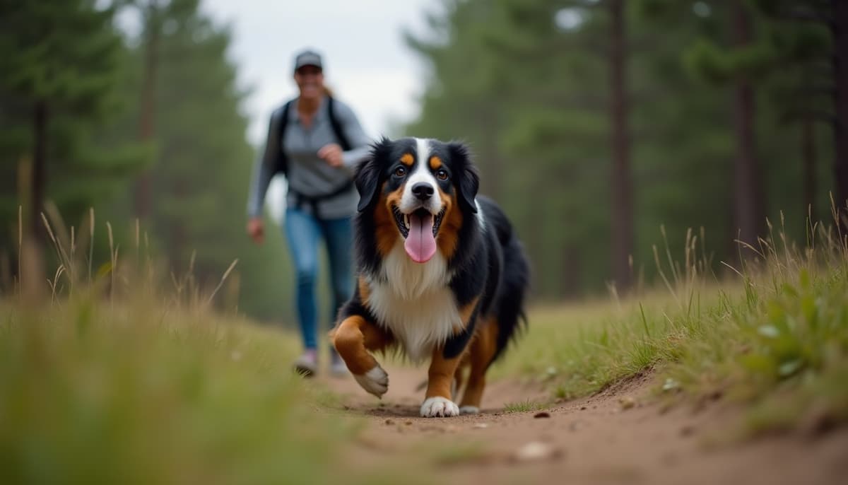 A dog on a walk — Peptides for Pets in Dallas, TX