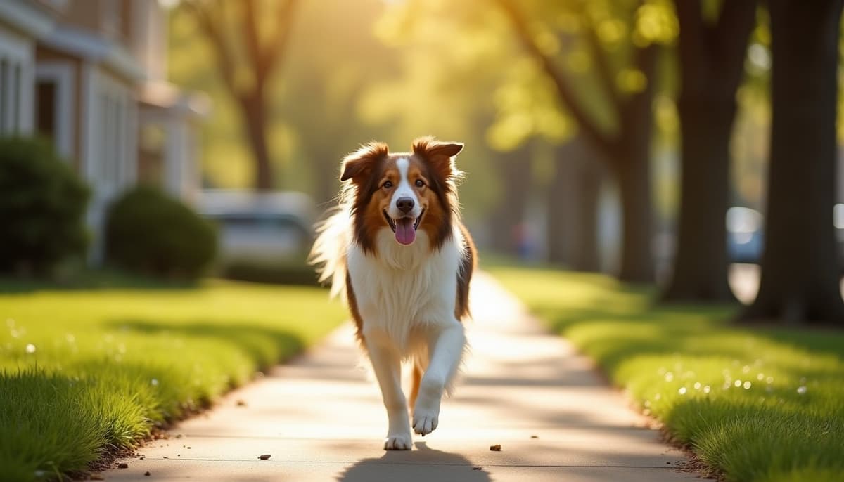 A dog on a walk ā Peptides for Pets Independence KS for Dogs
