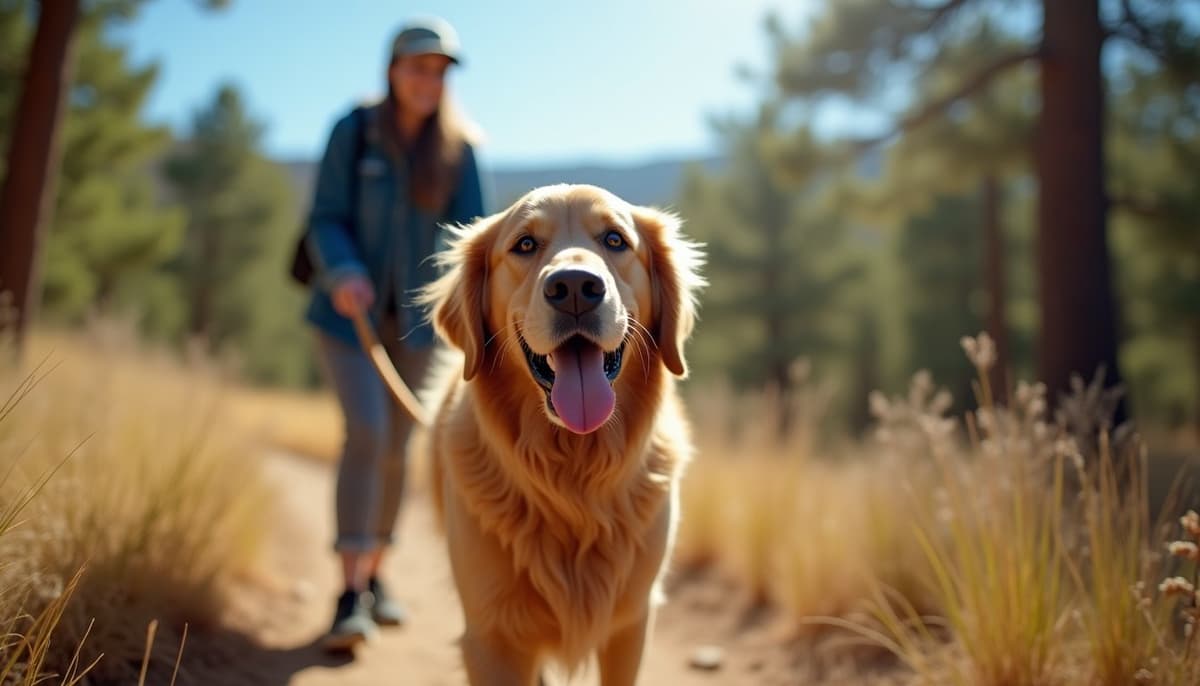 A dog on a walk ā Peptides for Pets in Las Cruces, NM for Dogs
