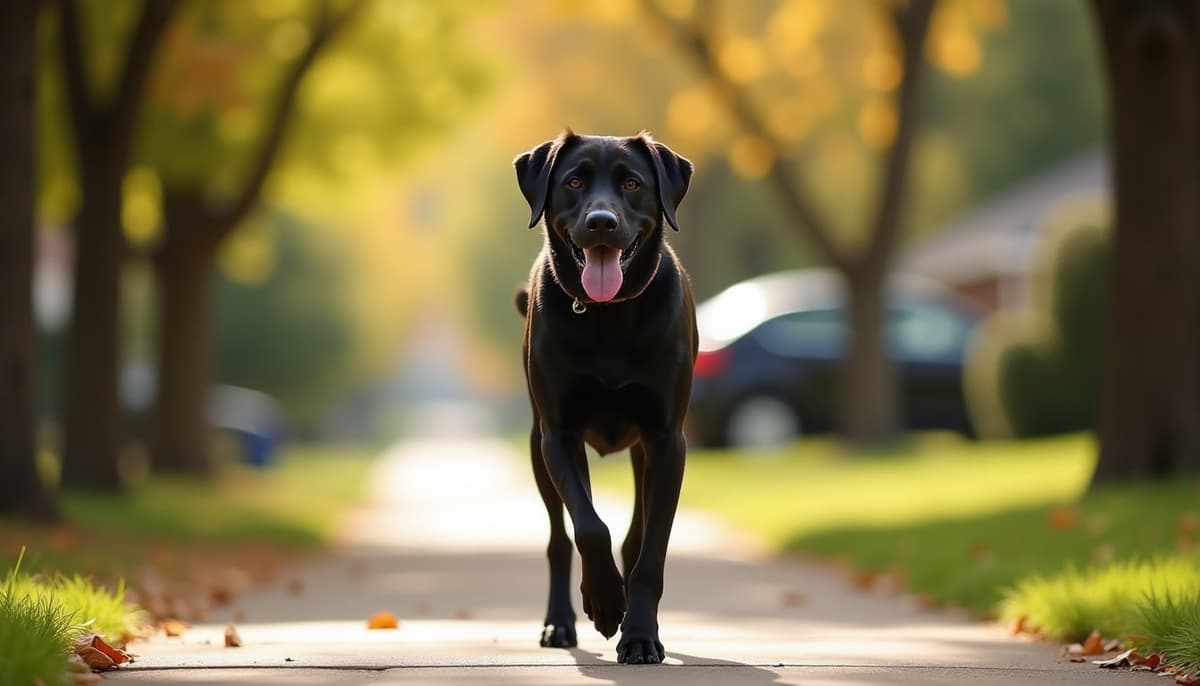 A dog on a walk ā Peptides for Pets Long Beach CA for Dogs