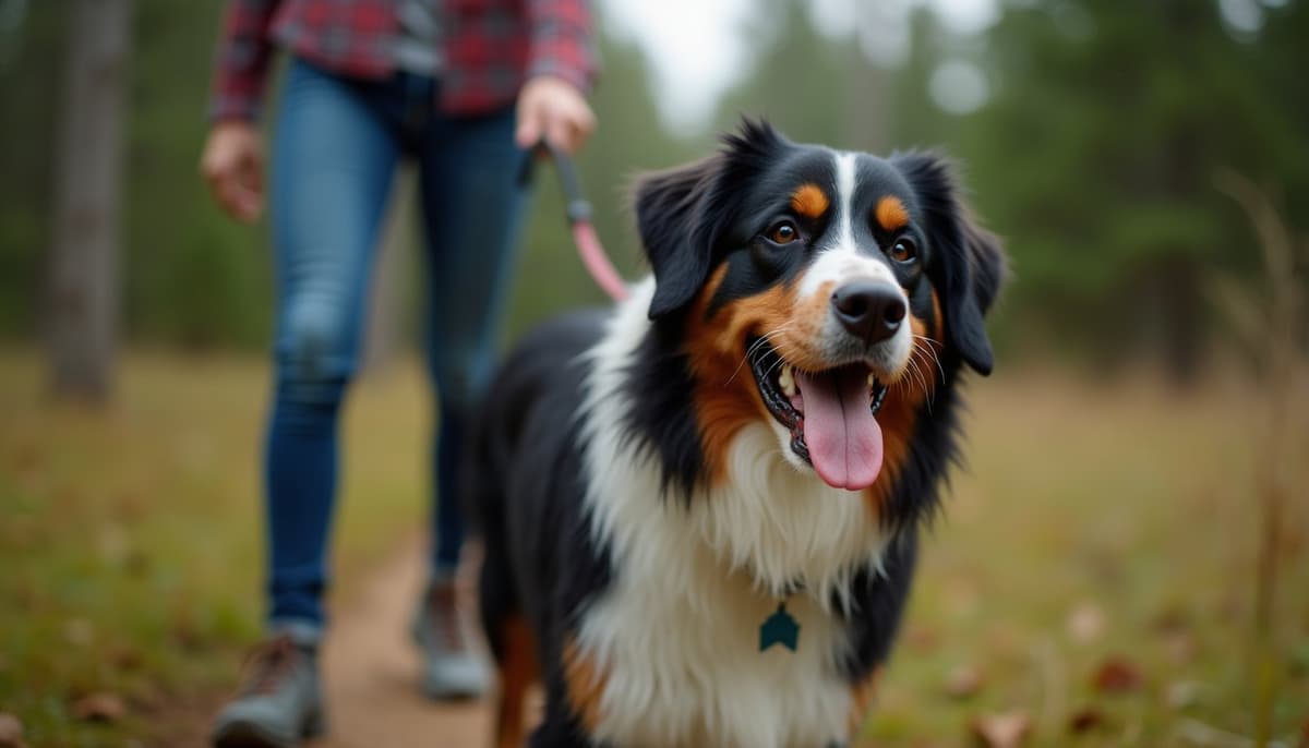 A dog on a walk ā Peptides for Pets in Midland, MI for Dogs