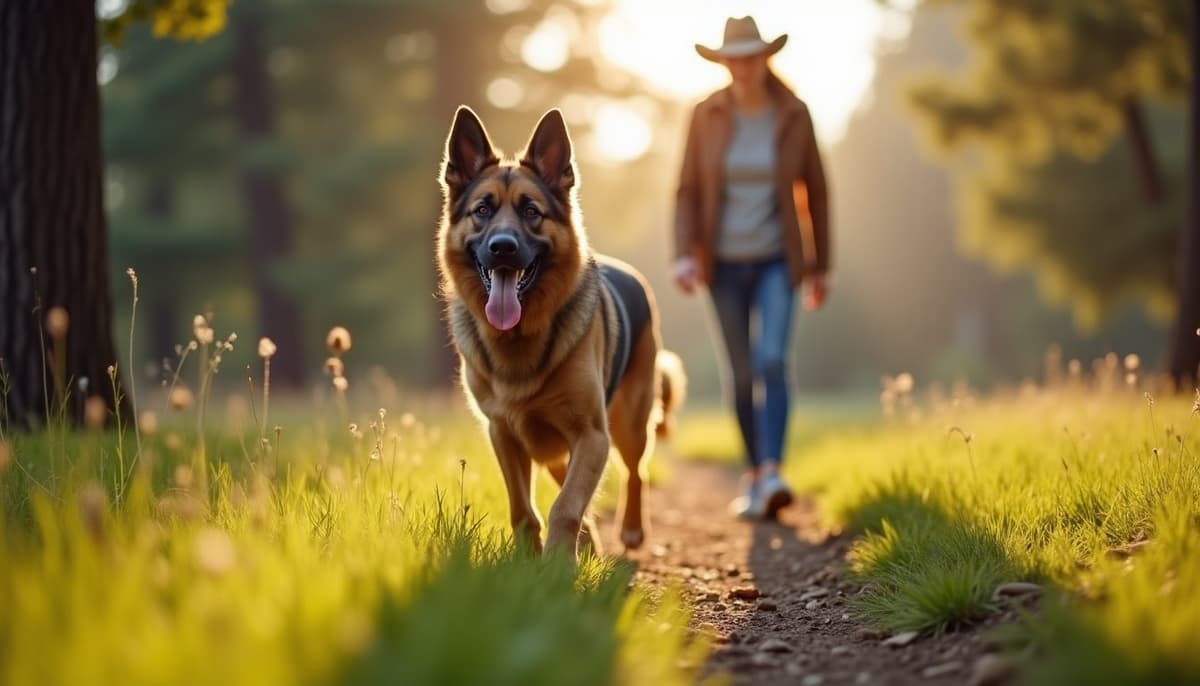 A dog on a walk — Peptides for Pets in Salinas, CA for Dogs