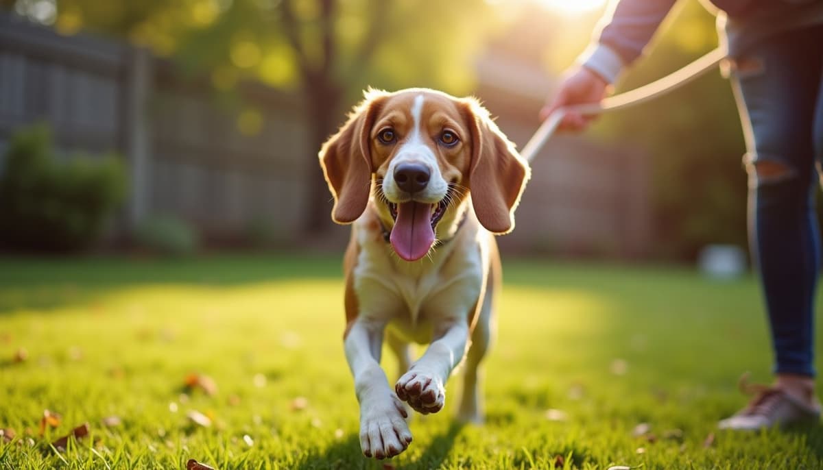 A dog on a walk ā Peptides for Pets in Spokane, WA for Dogs