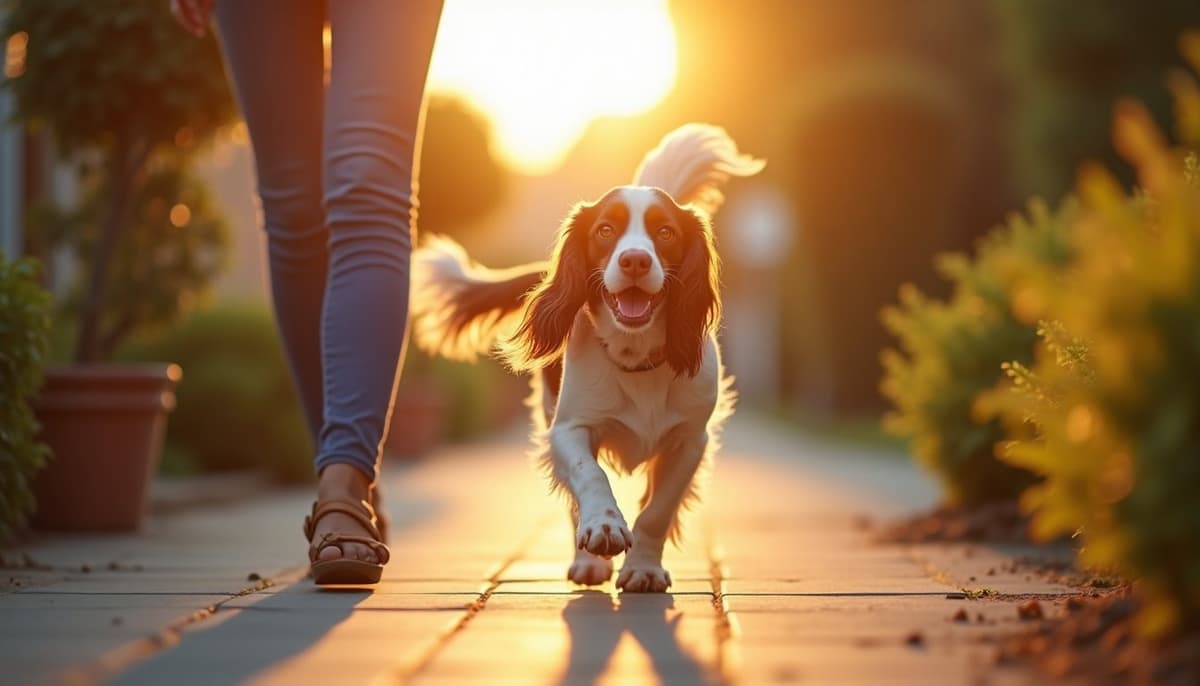 A dog on a walk ā Peptides for Pets in Sunnyvale, CA for Dogs