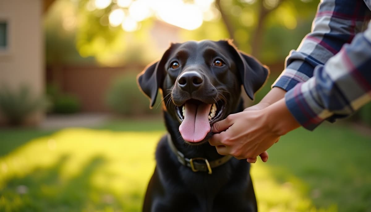 A dog on a walk — Peptides for Pets in Visalia, CA for Dogs