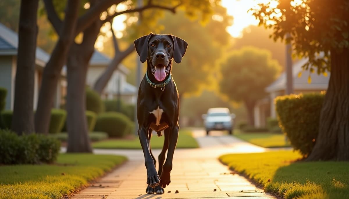 A dog on a walk ā Peptides for Pets in West Palm Beach, FL