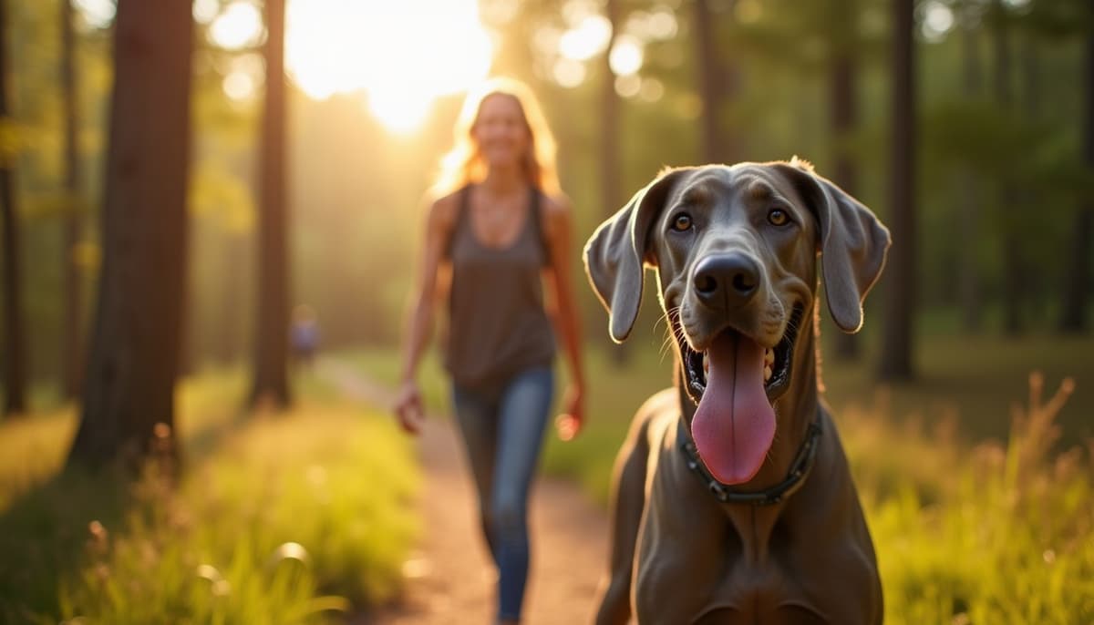 A dog on a walk — Pet Supplements in Baton Rouge, LA for Dogs