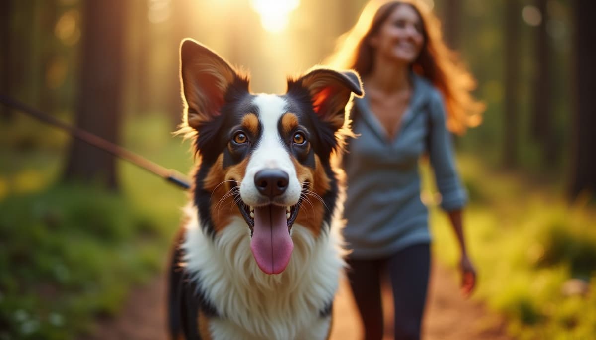 A dog on a walk — Pet Supplements in Bellevue, WA for Dogs